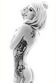 fashion beauty side waist mermaid tattoo pattern recommended picture