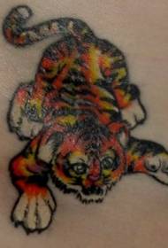 waist color roaring tiger tattoo picture