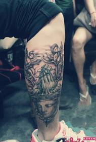 Maria je malý anděl květ tetování nohou obrázek