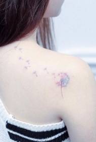 სილამაზის shawl ფერადი dandelion tattoo ნიმუში
