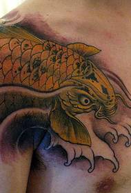 tattoo Bbs recommended local gold half squid tattoo pattern works