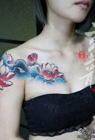krása hrudník na rameno klasický Tang lva tetování vzor