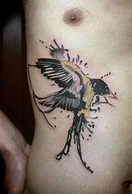 one in the waist of an ink little swallow tattoo picture