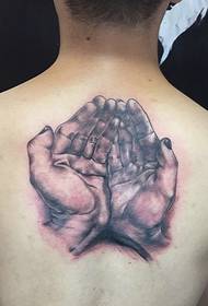 nazaj par moških vzorec tatoo dlan in osebnost