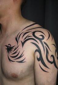 significatu auspiciosu phoenix totem pattern di tatuaggi