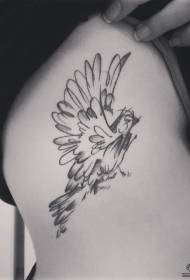 lateral de la cintura petit patró de tatuatge ocell fresc bonic