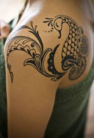 Kız omuz Anka kuşu asil dövme 114490-güzellik omuz dövme deseni gül