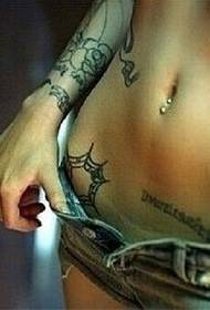 szexi lány teljes test személyiség friss mintás tetoválás