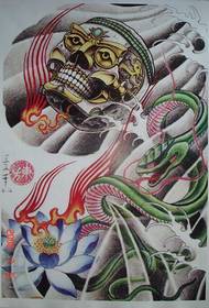 Half Tattoo Pattern: One做 做   莲花 莲花 莲花 莲花 莲花 tattoo tattoo 113                                                                                                 113980-color half-length diamond lotus tattoo manuscript picture