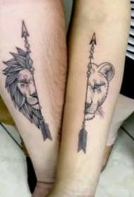 suitable for couples of 9 small fresh paired tattoo designs