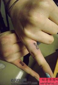 finger couple infinity logo tattoo pattern
