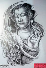 tatoeëerfiguur het 'n Guanyin draak tatoeëring aanbeveel manuskripfoto