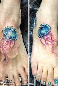 instep couple couple jellyfish tattoo tattoo