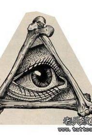 малюнок рукопису татуювання очей Бога