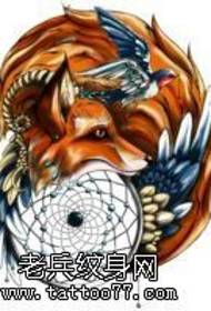 barva fox dream catcher tattoo rukopis obrázek sdílený tetování