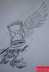 Hourglass and Text Tattoo Manuscript Group