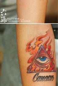 arm Popular classic couple omniscient eye tattoo pattern