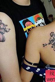 alternativ par änglavingar tatuering