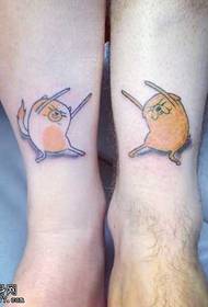 πόδι ζευγάρι σούπερ χαριτωμένο μοτίβο τατουάζ