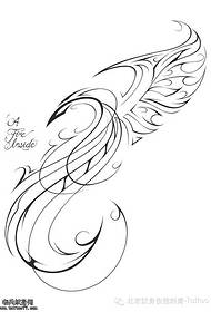et sett med Phoenix-tatoveringsmanuskript av verk som Tattoo deler