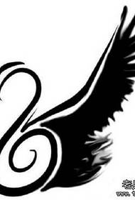 totem wings tattoo pattern
