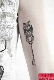 Owl Key Tattoo Pattern