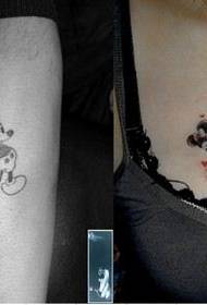 super söpö pari Mikki hiiri tatuointi malli