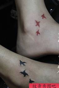 model tatuaj păsări cuplu picior 118103 model tatuaj păsări cuplu picior