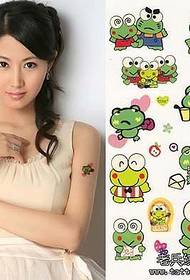 Tattoo show bar recommended a cartoon frog tattoo pattern
