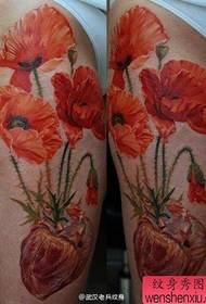beautiful unusual poppies tattoo works