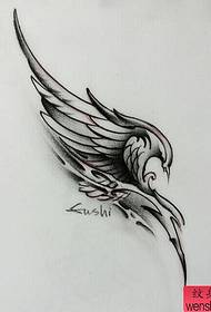крило татуировка Манускриптен модел