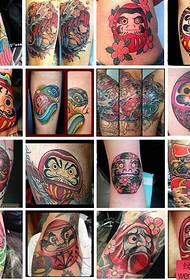 zestaw kolorowych wzorów tatuaży Dharma