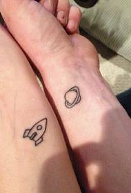 a set of trendy and stylish couple tattoo pictures