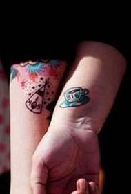 brazo lindo café postre pareja tatuaje patrón