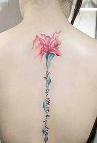 Lily Tattoo Tattoo le Béarla 115534 - Lotus agus Sanskrit Tattoo Tattoo