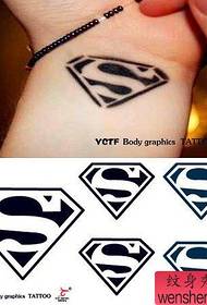 tattoo show bar recommended a black gray superman logo tattoo pattern
