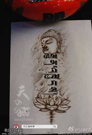 Fotou Sanskrit lotus tattoo manuscript works shared by the tattoo shop