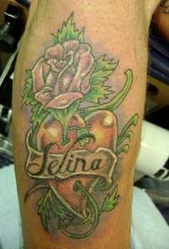 roosi tätoveeringu pilt jalgade värvi armastuses