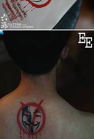 crni i crveni dvobojni filmski poster v-vindile team tattoo pattern