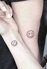 A tattoo of a couple of love