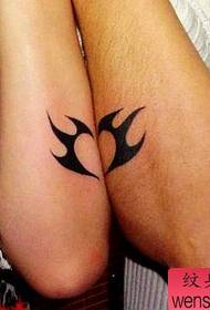 arm couple love totem tattoo pattern