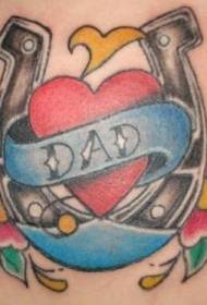 ramena potkovica i ljubavno pismo tetovaža uzorak