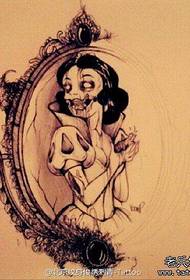 a black and white sketch Snow White tattoos are shared by tattoos