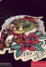 Цветные татуировки кабана делятся татуировками