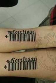 pola pasangan tato barcode