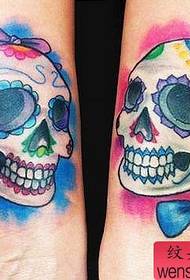 couple color tattoo pattern
