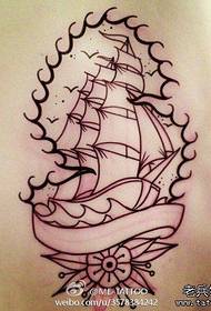a sail tattooed manuscript tattoo pattern