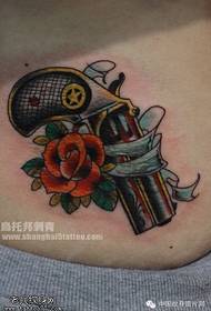 tattoo show map recommended a set of colored pistol tattoo pictures