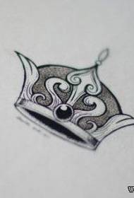 Tattoo show picture recommended A small crown tattoo manuscript pattern