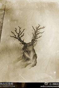 Antilopes tetovējuma manuskriptu darbi, kas kopīgoti tetovējumu zālē